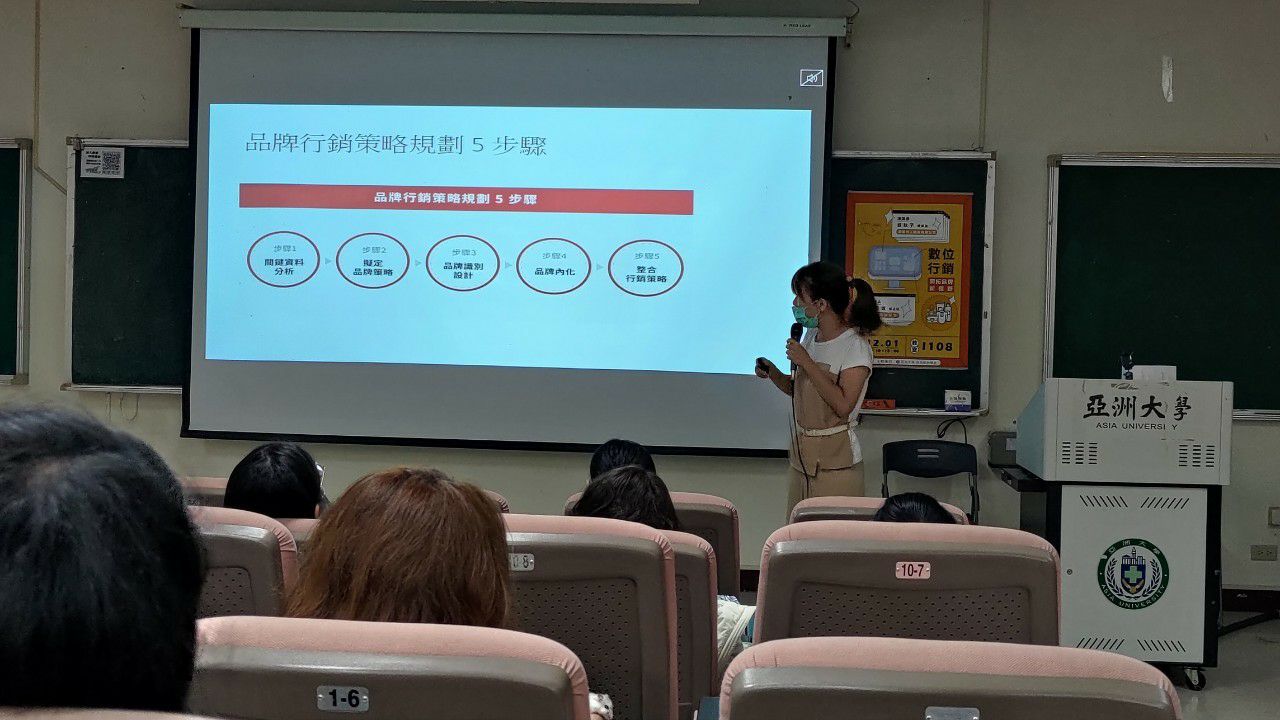 蔡秋子總經理分析,品牌行銷策略環環相扣的規則。