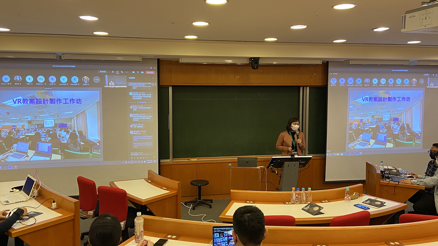 亞大護理學院院長吳樺姍分享,護理學院的VR教案設計工作坊