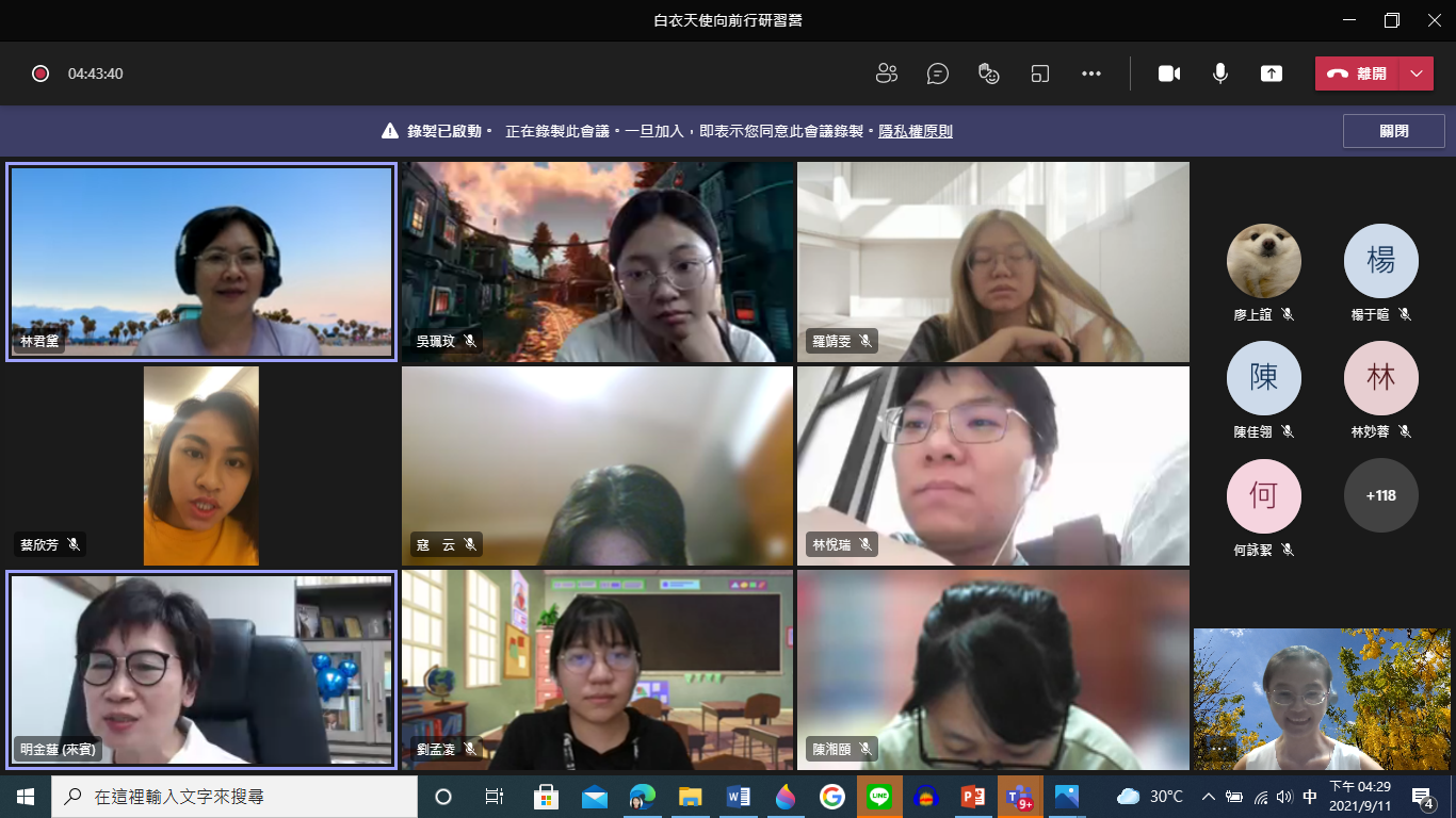 台北榮民總醫院護理部主任明金蓮(左下),分享醫院護理同仁之如何改善照護品質、解決臨床問題